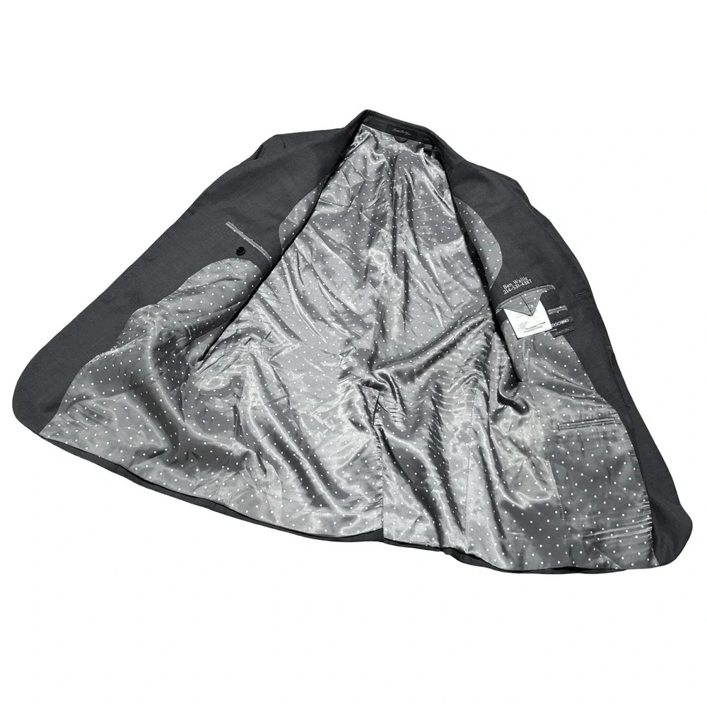 Indochino Men's Custom Blazer Gray 100% Wool‎ (Flat) 24 x 37